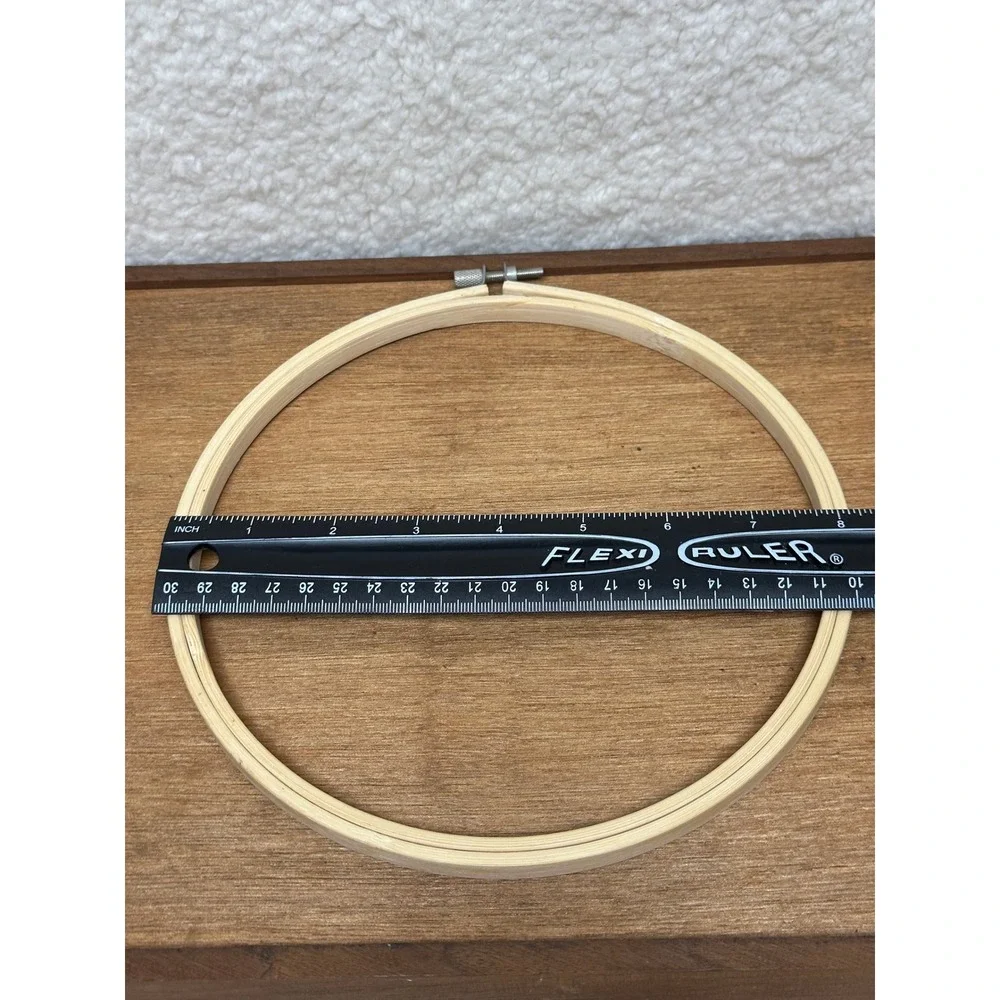 Embroidery Hoops 2 Piece Set 8 Inch and 5 Inch Natural Wood Needlework